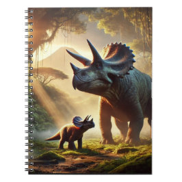 Een majestueuze volwassen Triceratops Notitieboek