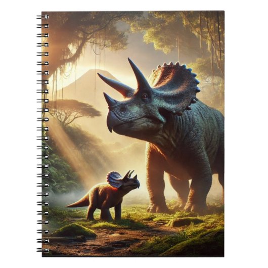Een majestueuze volwassen Triceratops Notitieboek (Voorkant)