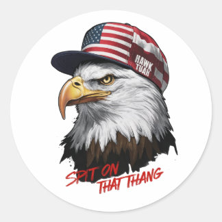 Een majestueuze zeearend, trots belichaamde Amerik Ronde Sticker