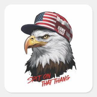 Een majestueuze zeearend, trots belichaamde Amerik Vierkante Sticker