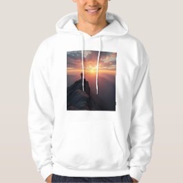 Een majestueuze zonsopgang gezien vanaf de bergtop hoodie