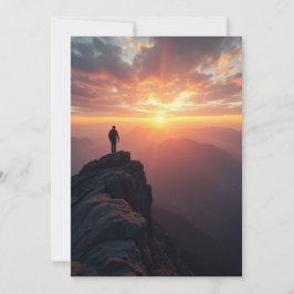 Een majestueuze zonsopgang gezien vanaf de bergtop save the date