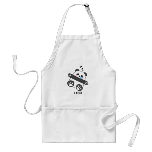 Een malle baby panda slaapt vredig standaard schort (Voorkant)