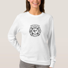 Een Maltese vrouw van de brandweerman T-shirt