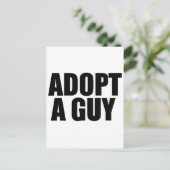 Een man adopteren briefkaart (Staand voorkant)