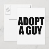 Een man adopteren briefkaart (Voorkant / Achterkant)