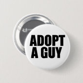 Een man adopteren ronde button 5,7 cm (Voorkant /achterkant)