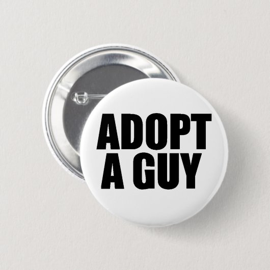 Een man adopteren ronde button 5,7 cm (Voorkant /achterkant)