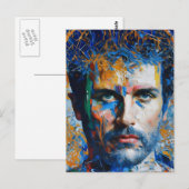 Een Man AI gegenereerd schilderij Briefkaart (Voorkant / Achterkant)