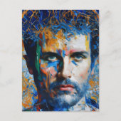 Een Man AI gegenereerd schilderij Briefkaart (Voorkant)