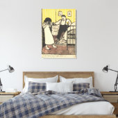 Een man beschuldigt zijn zwangere vrouw canvas afdruk (Insitu (Slaapkamer))