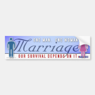 Een Man... Bumpersticker van één vrouw