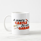 Een man CASTLE is zijn GARAGE Koffiemok (Links)