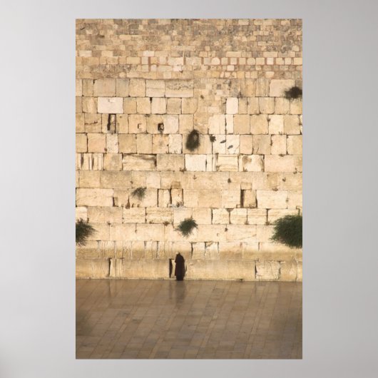Een Man dat aan de Westerne muur bidt Poster (Voorkant)