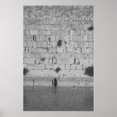 Een Man dat aan de Westerne muur bidt Poster (Voorkant)