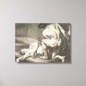 Een Man dat de benen van een ander Man opheft Canvas Afdruk (Voorkant)
