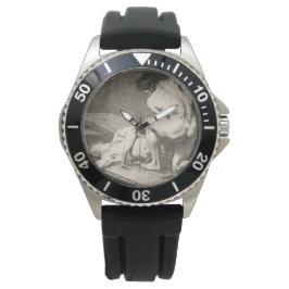 Een Man dat de benen van een ander Man opheft Horloge