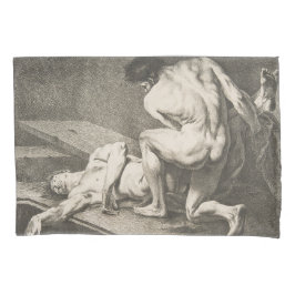 Een Man dat de benen van een ander Man opheft Kussensloop