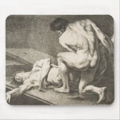 Een Man dat de benen van een ander Man opheft Muismat (Voorkant)