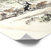 Een man dat de brug oversteekt door Kōno Bairei Fa Poster (Hoek)