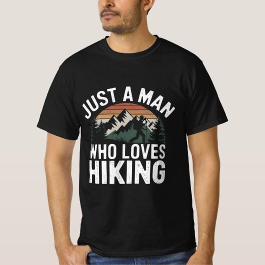 EEN MAN DAT HOUDT VAN WANDELEN T-SHIRT (Voorkant)