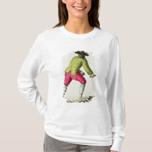 Een Man dat met een Racquet en Kogels speelt T-shirt