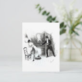 Een man die een prostituee bezoekt briefkaart (Staand voorkant)