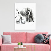 Een man die een prostituee bezoekt canvas afdruk (Insitu (Woonkamer))