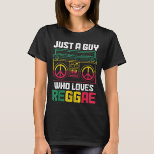 Een man die houdt van reggae muziek Jamaica Vintag T-shirt