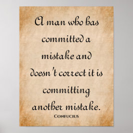 Een Man die... Inspirerend Confucius Quote Poster