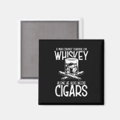 Een Man die van whisky en sigaar houdt Magneet (Voorkant / Achterkant)