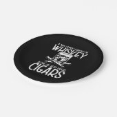 Een Man die van whisky en sigaar houdt Papieren Bordje (Gekanteld)