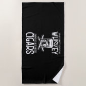 Een Man die van whisky en sigaar houdt Strandlaken (Voorkant)