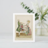 Een man die viool speelt terwijl een dame danst briefkaart (Staand voorkant)