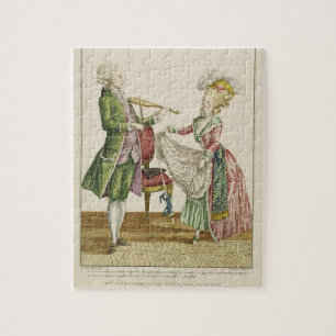 Een man die viool speelt terwijl een dame danst legpuzzel