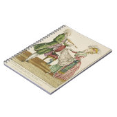 Een man die viool speelt terwijl een dame danst notitieboek (Linkerzijde)