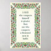 Een MAN die zichzelf verovert, is meer dan één die Poster (Voorkant)