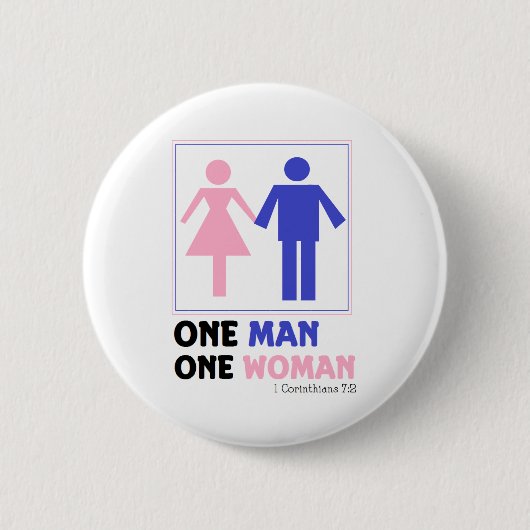 Eén Man één vrouw Ronde Button 5,7 Cm (Voorkant)