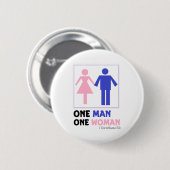 Eén Man één vrouw Ronde Button 5,7 Cm (Voorkant /achterkant)