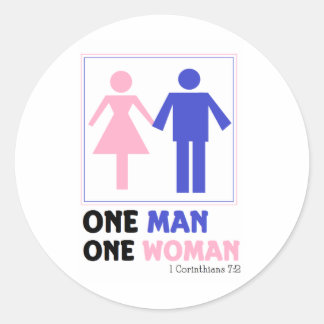 Een Man Een Vrouw Ronde Sticker