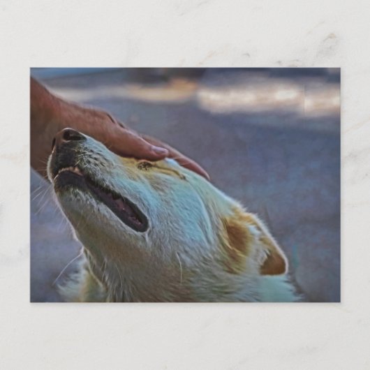 Een man en zijn hond, briefkaart (Voorkant)