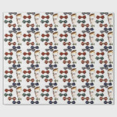 een man en zijn kommen cadeaupapier (Vlak)