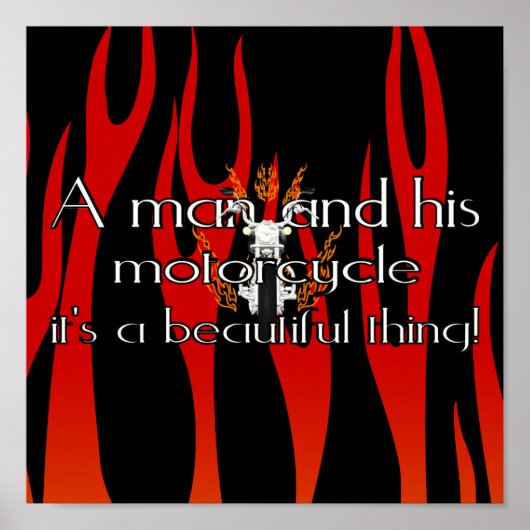 Een man en zijn motorfiets poster (Voorkant)