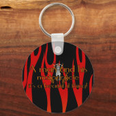 Een man en zijn motorfiets sleutelhanger (Voorkant)