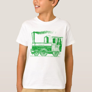 Een Man en zijn trein - groen gras T-shirt
