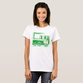 Een Man en zijn trein - groen gras T-shirt (Voorkant volledig)