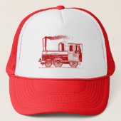 Een Man en zijn trein - Ruby Red Trucker Pet (Voorkant)