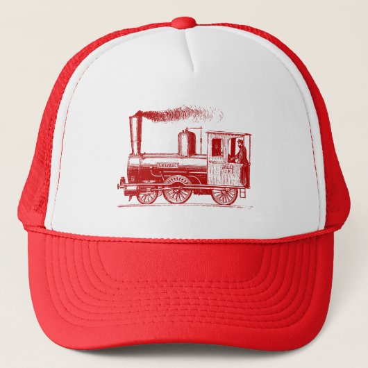 Een Man en zijn trein - Ruby Red Trucker Pet (Voorkant)