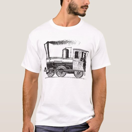 Een Man en zijn trein - zwart T-shirt (Voorkant)