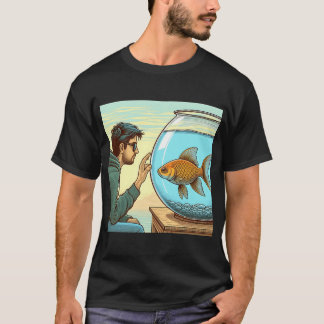 Een man en zijn vis t-shirt